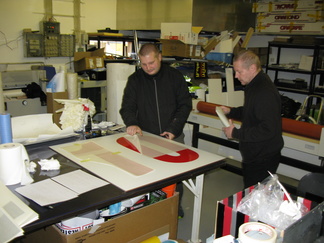 04.10.2016 300 m taulunumerot valmistuvat Ilkka Toivolan pajassa.