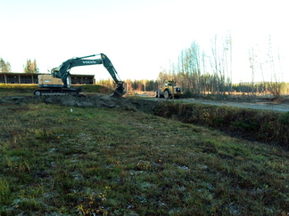 19.10.2018 300 m radan 250 m ja 200 m ampumapenkat valmistumassa.